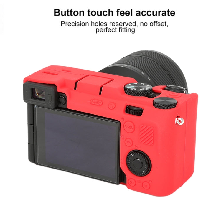For Sony ILCE-7CM2 / A7C II / A7CR Glossy Soft Silicone Protective Case(Red) - Protective Case by PMC TechLife | Online Shopping South Africa | PMC TechLife | Buy Now Pay Later Mobicred
