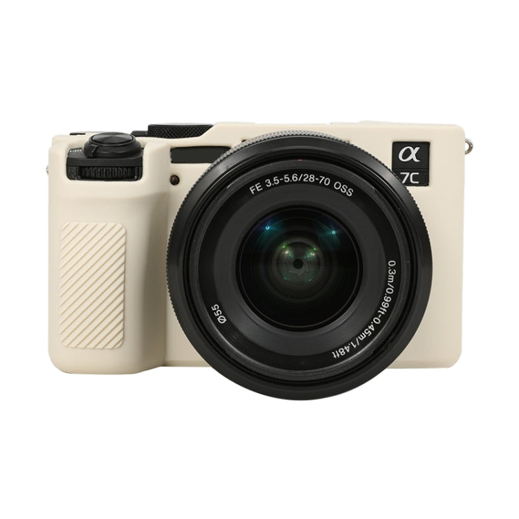For Sony ILCE-7CM2 / A7C II / A7CR Glossy Soft Silicone Protective Case(White) - Protective Case by PMC TechLife | Online Shopping South Africa | PMC TechLife | Buy Now Pay Later Mobicred