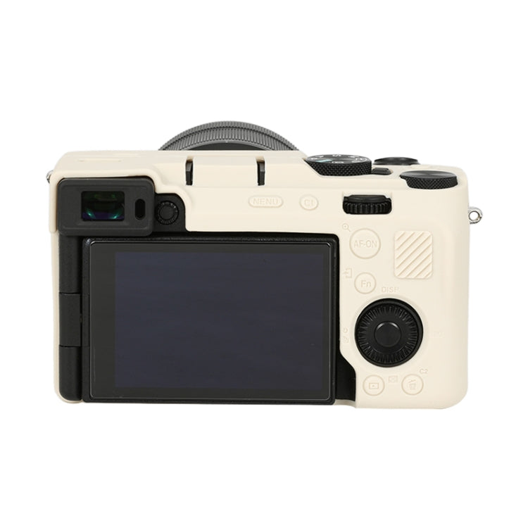 For Sony ILCE-7CM2 / A7C II / A7CR Glossy Soft Silicone Protective Case(White)