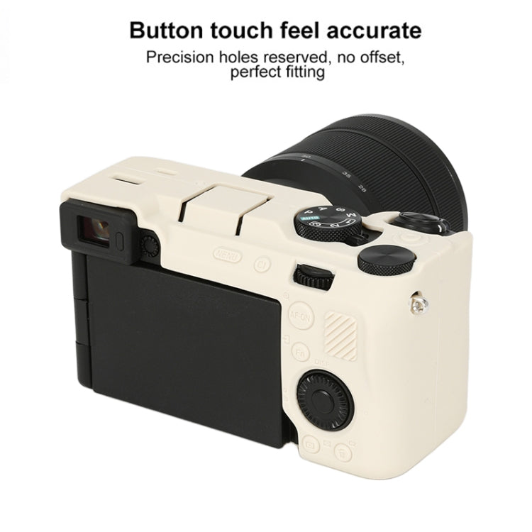For Sony ILCE-7CM2 / A7C II / A7CR Glossy Soft Silicone Protective Case(White) - Protective Case by PMC TechLife | Online Shopping South Africa | PMC TechLife | Buy Now Pay Later Mobicred
