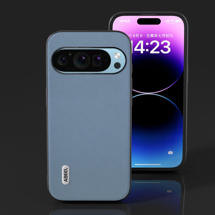 For Google Pixel 9 ABEEL Arashi Texture PU Phone Case(Curtain Blue) - Google Cases by PMC TechLife | Online Shopping South Africa | PMC TechLife | Buy Now Pay Later Mobicred