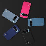 For Google Pixel 9 ABEEL Arashi Texture PU Phone Case(Curtain Blue)