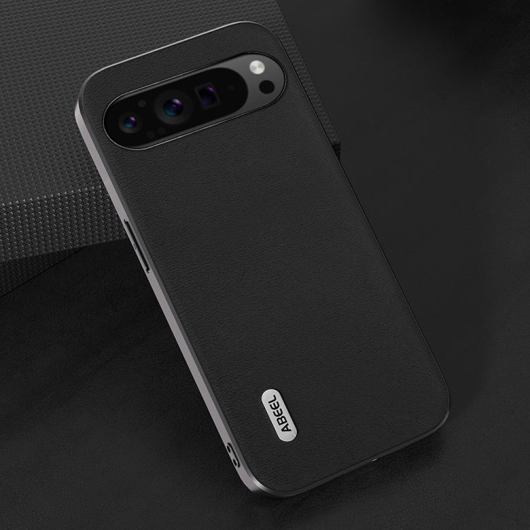 For Google Pixel 9 Pro ABEEL Arashi Texture PU Phone Case(Black) - Google Cases by PMC TechLife | Online Shopping South Africa | PMC TechLife | Buy Now Pay Later Mobicred