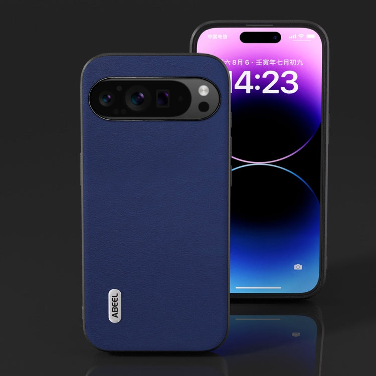 For Google Pixel 9 Pro ABEEL Arashi Texture PU Phone Case(Deep Sea) - Google Cases by PMC TechLife | Online Shopping South Africa | PMC TechLife | Buy Now Pay Later Mobicred
