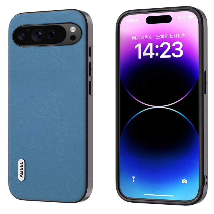 For Google Pixel 9 Pro ABEEL Arashi Texture PU Phone Case(Sky Blue) - Google Cases by PMC TechLife | Online Shopping South Africa | PMC TechLife | Buy Now Pay Later Mobicred