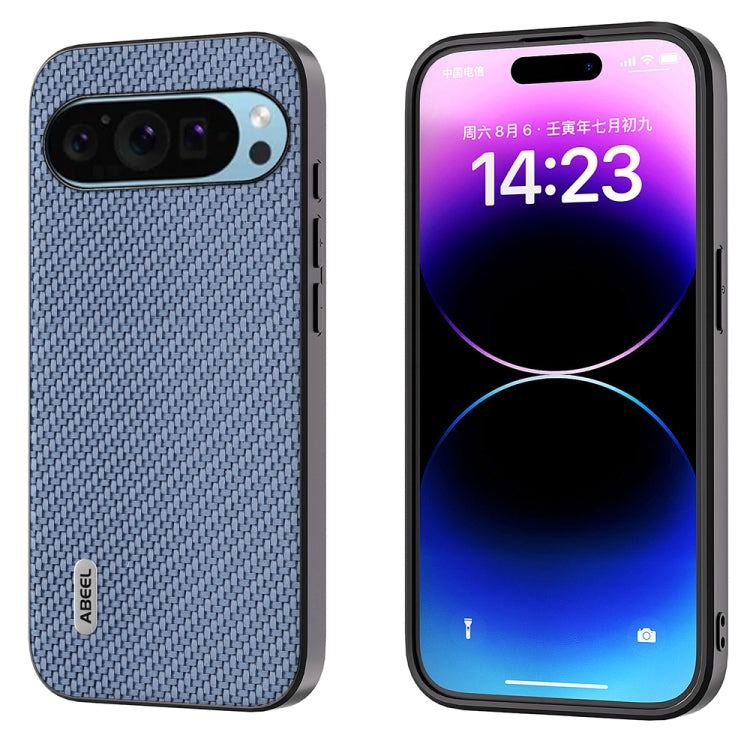 For Google Pixel 9 ABEEL Carbon Fiber Texture Protective Phone Case(Light Blue) - Google Cases by PMC TechLife | Online Shopping South Africa | PMC TechLife | Buy Now Pay Later Mobicred