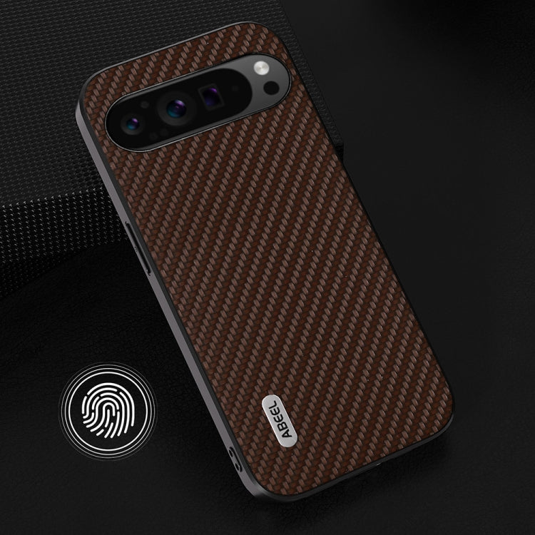 For Google Pixel 9 Pro ABEEL Carbon Fiber Texture Protective Phone Case(Dark Brown) - Google Cases by PMC TechLife | Online Shopping South Africa | PMC TechLife | Buy Now Pay Later Mobicred