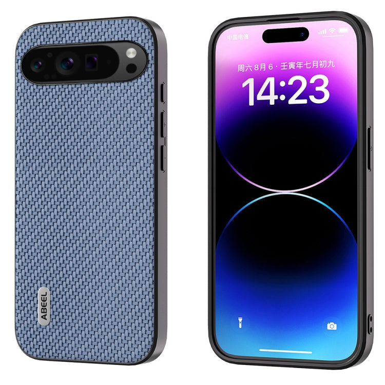 For Google Pixel 9 Pro ABEEL Carbon Fiber Texture Protective Phone Case(Light Blue) - Google Cases by PMC TechLife | Online Shopping South Africa | PMC TechLife | Buy Now Pay Later Mobicred