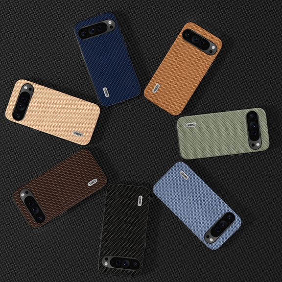 For Google Pixel 9 Pro ABEEL Carbon Fiber Texture Protective Phone Case(Gold)