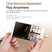 EAGET 32G USB 3.1 + USB-C Interface Metal Twister Flash U Disk, with Micro USB Adapter & Lanyard