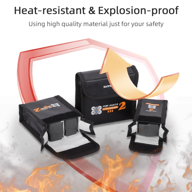 For DJI Avata 2 Sunnylife Battery Explosion-proof Safe Bag Protective Li-Po Safe Bag(For 2pcs Batteries) - Cases & Bags by Sunnylife | Online Shopping South Africa | PMC TechLife | Buy Now Pay Later Mobicred