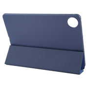 For Huawei MatePad Pro 11 2022/2024 Tri-fold Silicone Leather Tablet Case(Dark Blue)