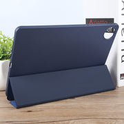 For Huawei MatePad Pro 11 2022/2024 Tri-fold Silicone Leather Tablet Case(Dark Blue)
