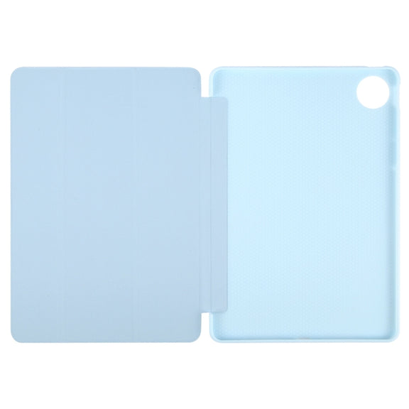 For Huawei MatePad Pro 11 2022/2024 Tri-fold Silicone Leather Tablet Case(Ice Blue)