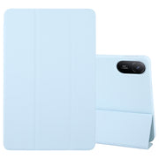 For Huawei MatePad SE 11 2024 Tri-fold Silicone Leather Tablet Case(Ice Blue)