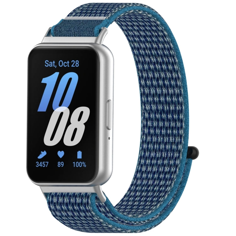 For Samsung Galaxy Fit 3 Nylon Loop Hook and Loop Fastener Watch Band(Ocean Blue) - Watch Bands by PMC TechLife | Online Shopping South Africa | PMC TechLife