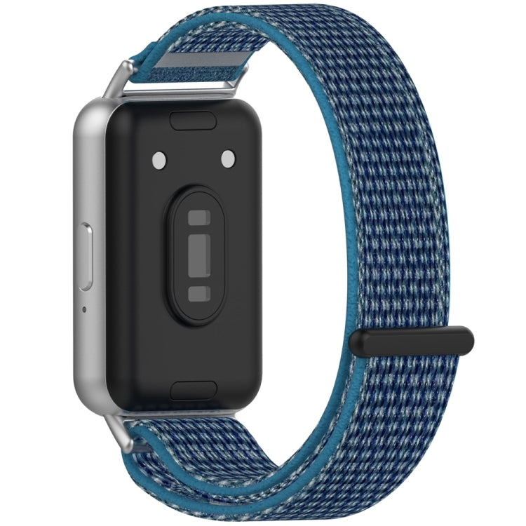 For Samsung Galaxy Fit 3 Nylon Loop Hook and Loop Fastener Watch Band(Ocean Blue) - Watch Bands by PMC TechLife | Online Shopping South Africa | PMC TechLife