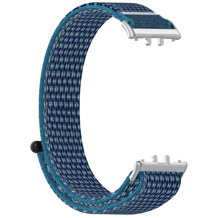 For Samsung Galaxy Fit 3 Nylon Loop Hook and Loop Fastener Watch Band(Ocean Blue) - Watch Bands by PMC TechLife | Online Shopping South Africa | PMC TechLife