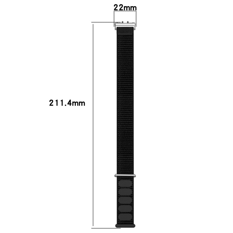 For Samsung Galaxy Fit 3 Nylon Loop Hook and Loop Fastener Watch Band(Blue Sea)