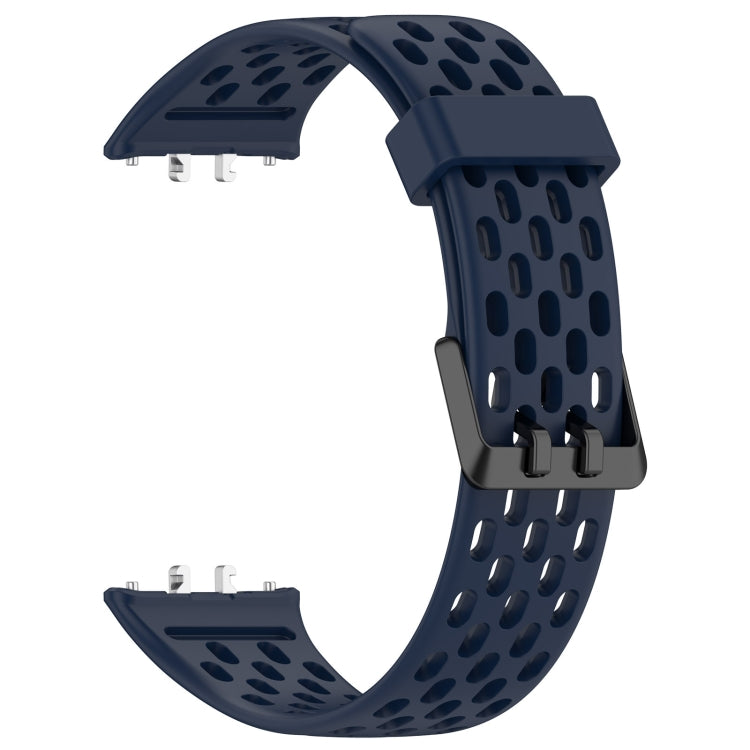 For Samsung Galaxy Fit 3 Hole Style Dual Buckle Silicone Watch Band(Midnight Blue) - Watch Bands by PMC TechLife | Online Shopping South Africa | PMC TechLife