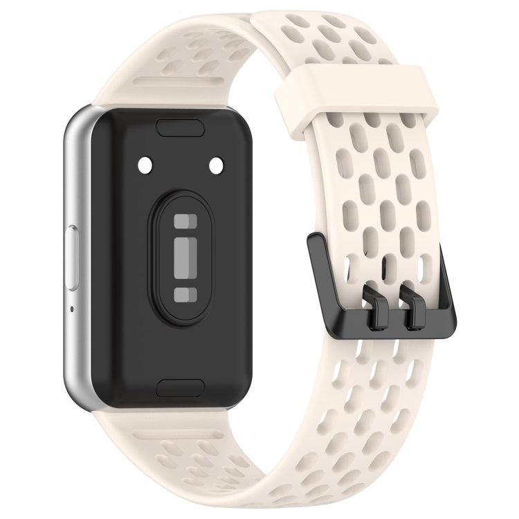 For Samsung Galaxy Fit 3 Hole Style Dual Buckle Silicone Watch Band(Starlight) - Watch Bands by PMC TechLife | Online Shopping South Africa | PMC TechLife