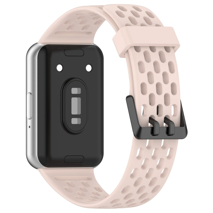 For Samsung Galaxy Fit 3 Hole Style Dual Buckle Silicone Watch Band(Light Pink) - Watch Bands by PMC TechLife | Online Shopping South Africa | PMC TechLife