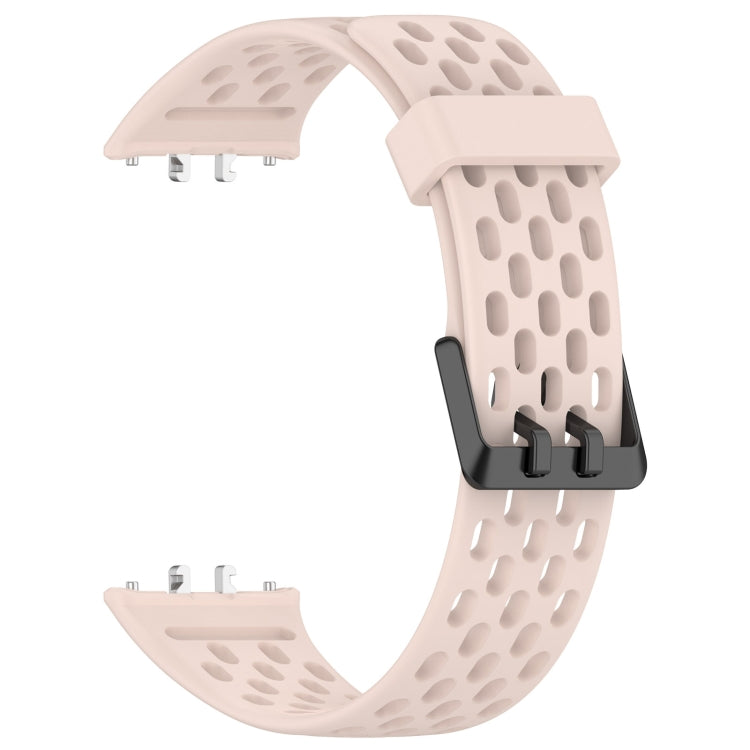 For Samsung Galaxy Fit 3 Hole Style Dual Buckle Silicone Watch Band(Light Pink) - Watch Bands by PMC TechLife | Online Shopping South Africa | PMC TechLife