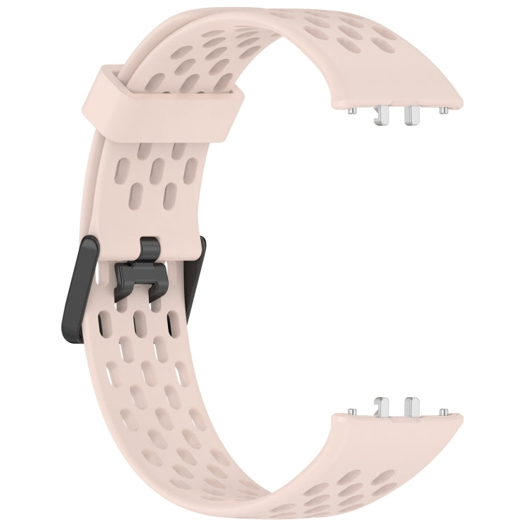 For Samsung Galaxy Fit 3 Hole Style Dual Buckle Silicone Watch Band(Light Pink) - Watch Bands by PMC TechLife | Online Shopping South Africa | PMC TechLife
