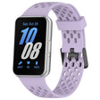 For Samsung Galaxy Fit 3 Hole Style Dual Buckle Silicone Watch Band(Purple) - Watch Bands by PMC TechLife | Online Shopping South Africa | PMC TechLife