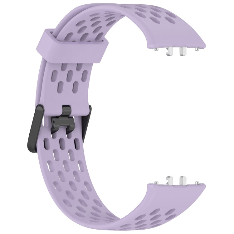 For Samsung Galaxy Fit 3 Hole Style Dual Buckle Silicone Watch Band(Purple) - Watch Bands by PMC TechLife | Online Shopping South Africa | PMC TechLife
