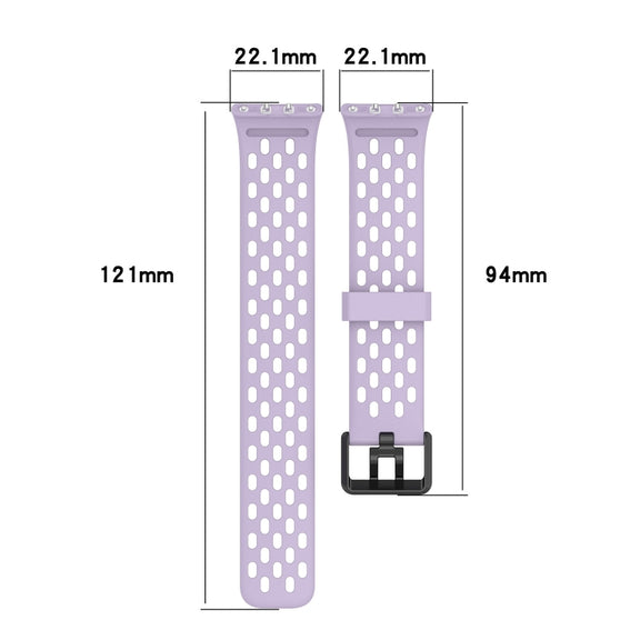 For Samsung Galaxy Fit 3 Hole Style Dual Buckle Silicone Watch Band(White)