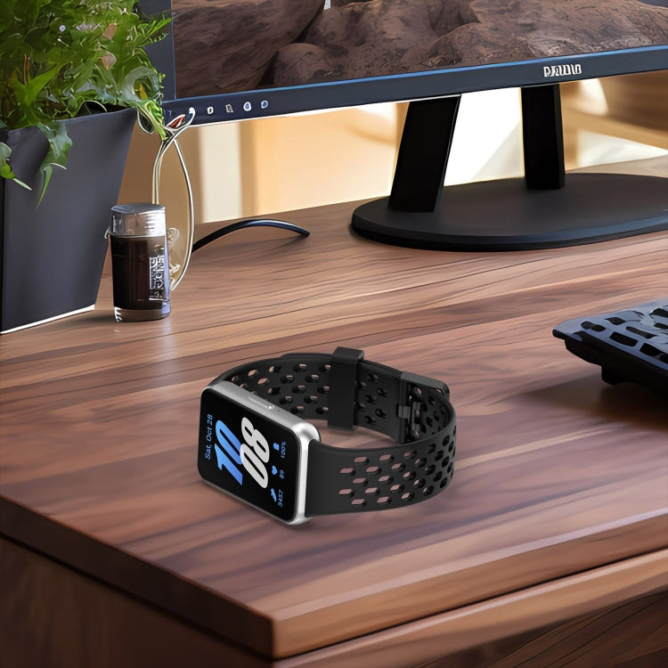 For Samsung Galaxy Fit 3 Hole Style Dual Buckle Silicone Watch Band(Light Grey) - Watch Bands by PMC TechLife | Online Shopping South Africa | PMC TechLife