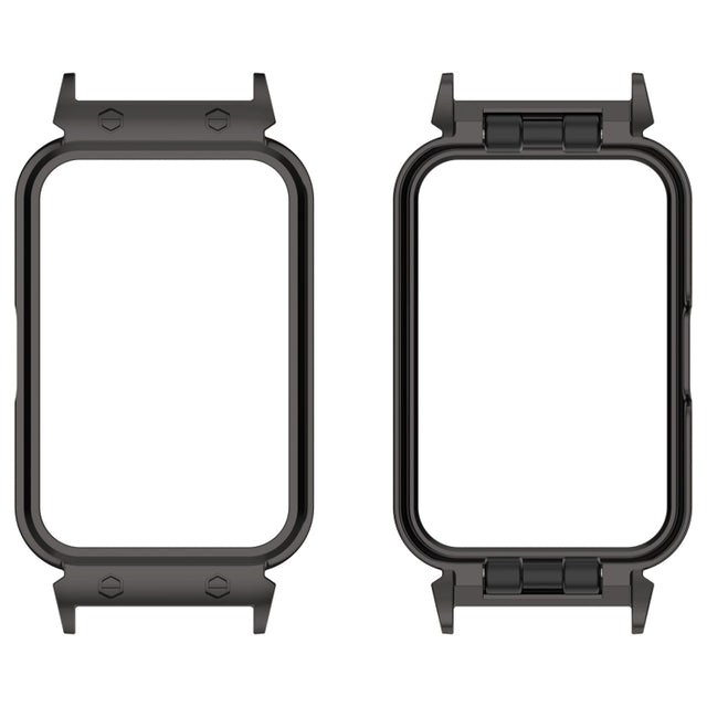 For Samsung Galaxy Fit 3 18mm Metal Frame Watch Protective Case(Black)