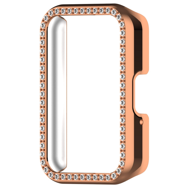 For Samsung Galaxy Fit 3 Diamond Half Pack Hollow PC Watch Protective Case(Rose Gold) - free shipping - PMC TechLife - Order now!