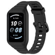 For Honor Band 9 Armor Integrated Silicone Watch Band(Black) - Watch Bands by PMC TechLife | Online Shopping South Africa | PMC TechLife