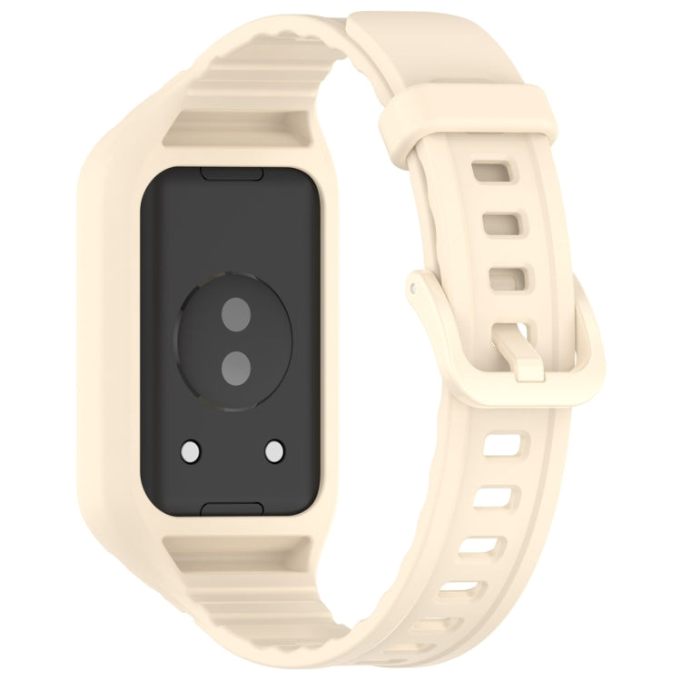 For Honor Band 10 / 9 Armor Integrated Silicone Watch Band(Creamy White) - free shipping - PMC TechLife - Order now!