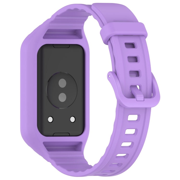 For Honor Band 9 Armor Integrated Silicone Watch Band(Purple) - Watch Bands by PMC TechLife | Online Shopping South Africa | PMC TechLife
