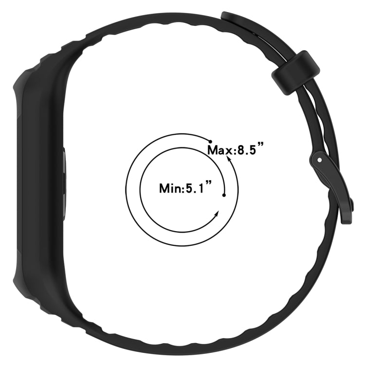For Honor Band 9 Armor Integrated Silicone Watch Band(Black) - Watch Bands by PMC TechLife | Online Shopping South Africa | PMC TechLife