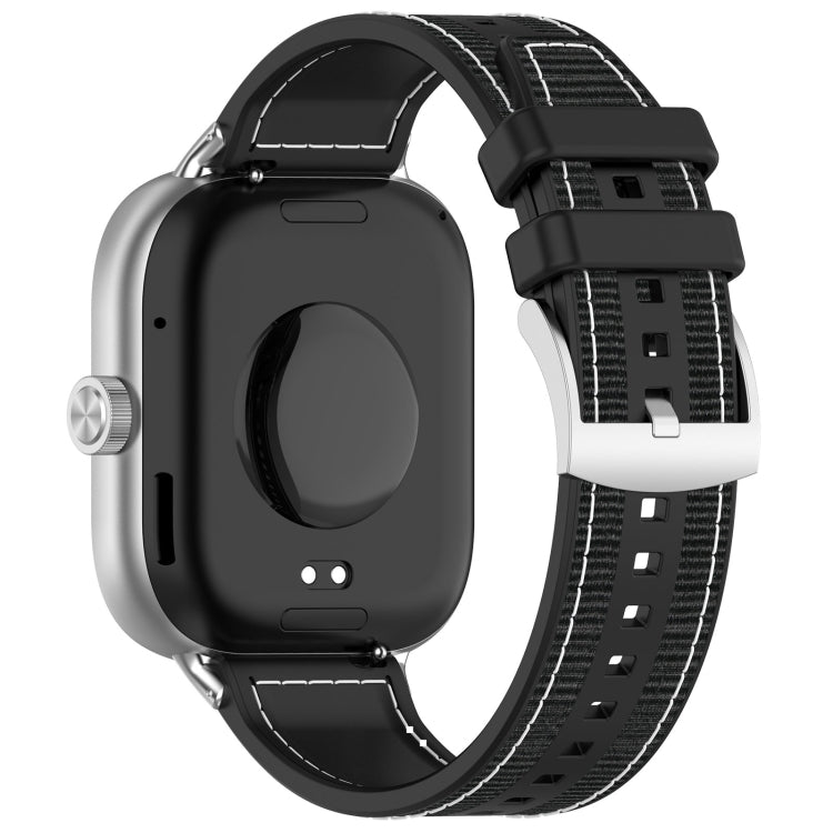 For Xiaomi Mi Band 8 Pro / Redmi Watch 4 Official Buckle Hybrid Nylon Braid Silicone Watch Band(Black) - Watch Bands by PMC TechLife | Online Shopping South Africa | PMC TechLife