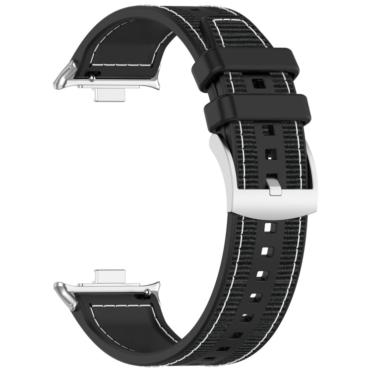 For Xiaomi Mi Band 8 Pro / Redmi Watch 4 Official Buckle Hybrid Nylon Braid Silicone Watch Band(Black) - Watch Bands by PMC TechLife | Online Shopping South Africa | PMC TechLife