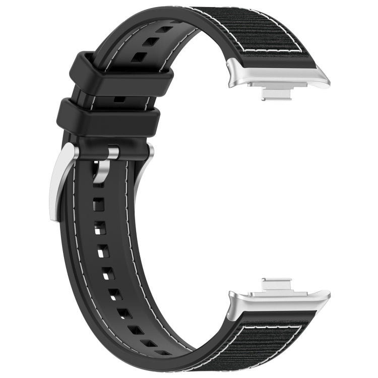 For Xiaomi Mi Band 8 Pro / Redmi Watch 4 Official Buckle Hybrid Nylon Braid Silicone Watch Band(Black) - Watch Bands by PMC TechLife | Online Shopping South Africa | PMC TechLife