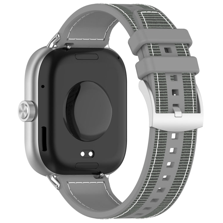 For Xiaomi Mi Band 8 Pro / Redmi Watch 4 Official Buckle Hybrid Nylon Braid Silicone Watch Band(Grey) - Watch Bands by PMC TechLife | Online Shopping South Africa | PMC TechLife
