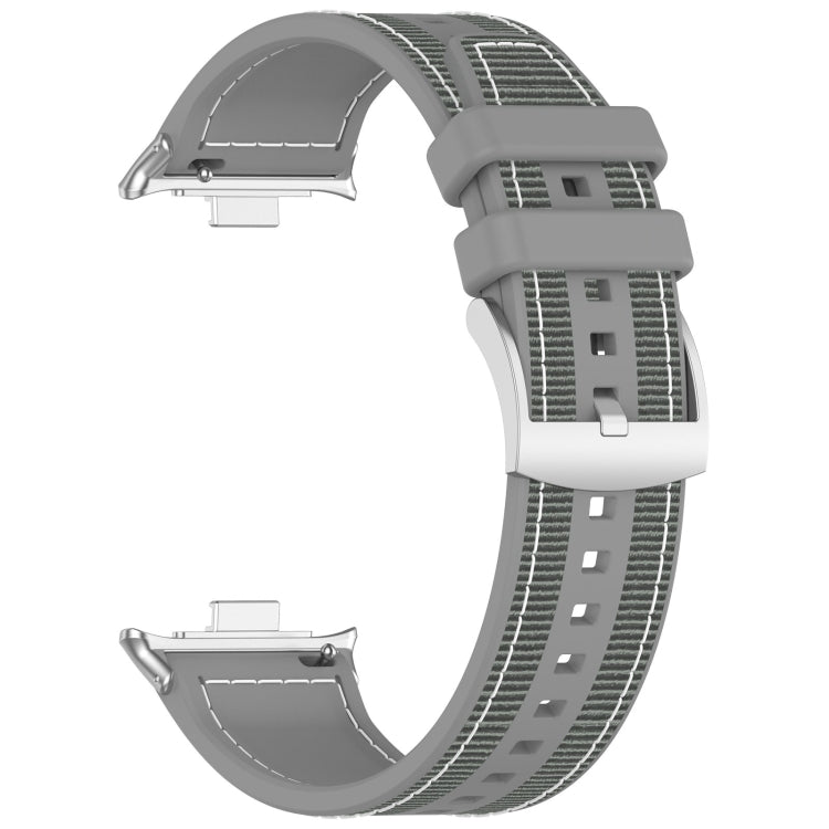 For Xiaomi Mi Band 8 Pro / Redmi Watch 4 Official Buckle Hybrid Nylon Braid Silicone Watch Band(Grey) - Watch Bands by PMC TechLife | Online Shopping South Africa | PMC TechLife