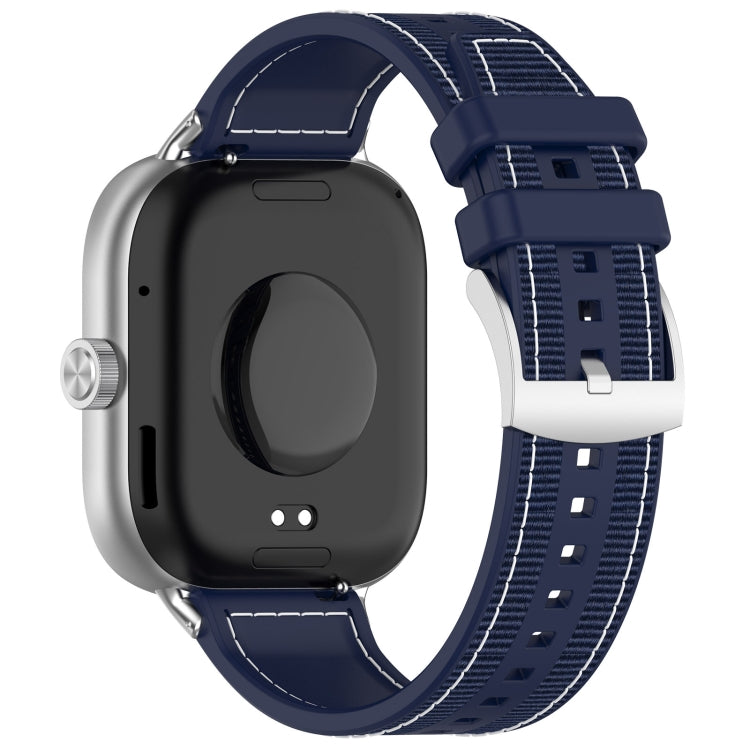 For Xiaomi Mi Band 8 Pro / Redmi Watch 4 Official Buckle Hybrid Nylon Braid Silicone Watch Band(Midnight Blue) - Watch Bands by PMC TechLife | Online Shopping South Africa | PMC TechLife