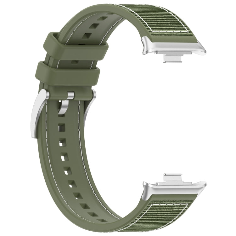 For Xiaomi Mi Band 8 Pro / Redmi Watch 4 Official Buckle Hybrid Nylon Braid Silicone Watch Band(Green) - Watch Bands by PMC TechLife | Online Shopping South Africa | PMC TechLife