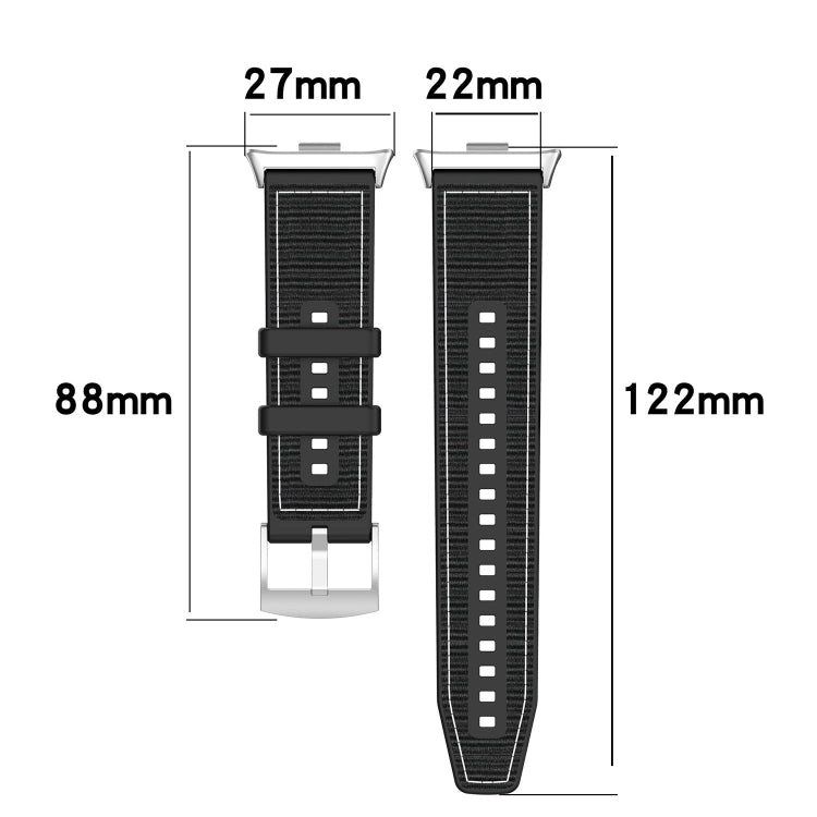 For Xiaomi Mi Band 8 Pro / Redmi Watch 4 Official Buckle Hybrid Nylon Braid Silicone Watch Band(Grey) - Watch Bands by PMC TechLife | Online Shopping South Africa | PMC TechLife
