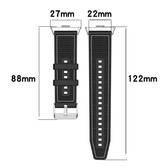 For Xiaomi Mi Band 8 Pro / Redmi Watch 4 Ordinary Buckle Hybrid Nylon Braid Silicone Watch Band(Midnight Blue)