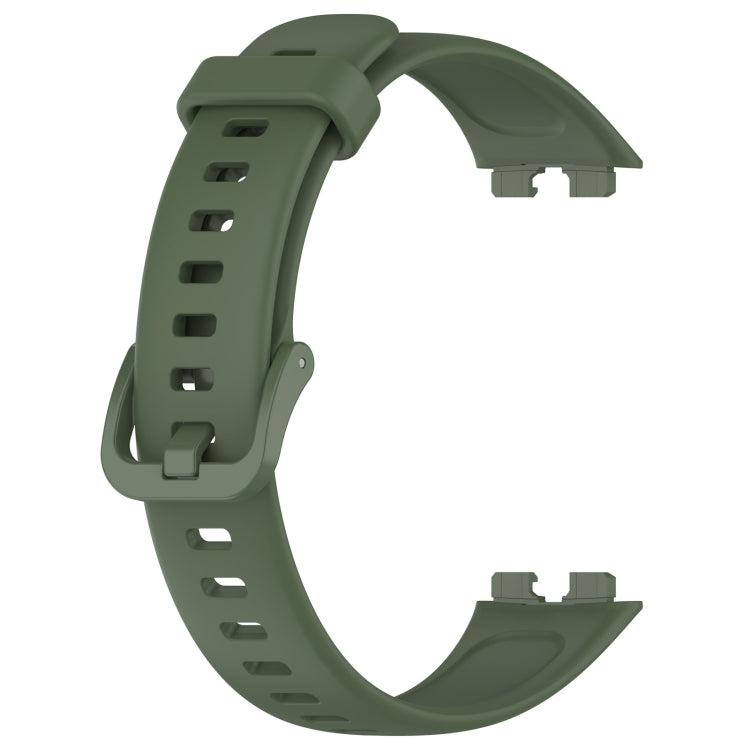 For Huawei Band 10 / 9 / 8 Solid Color Colorful Buckle Silicone Watch Band(Dark Green) - Watch Bands by PMC TechLife | Online Shopping South Africa | PMC TechLife | Buy Now Pay Later Mobicred