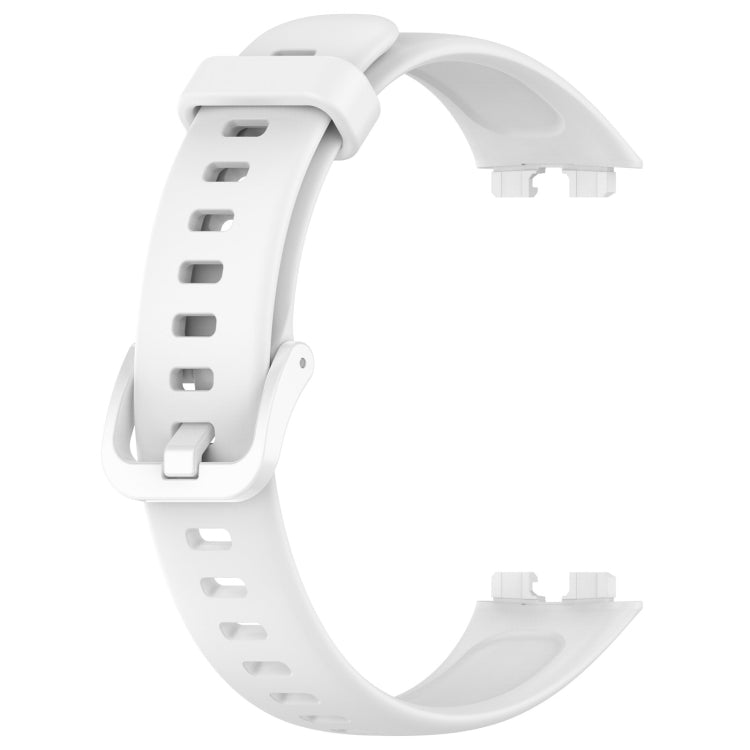 For Huawei Band 10 / 9 / 8 Solid Color Colorful Buckle Silicone Watch Band(White) - Watch Bands by PMC TechLife | Online Shopping South Africa | PMC TechLife | Buy Now Pay Later Mobicred