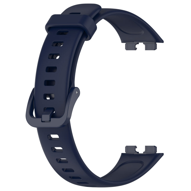 For Huawei Band 10 / 9 / 8 Solid Color Colorful Buckle Silicone Watch Band(Ink Blue) - Watch Bands by PMC TechLife | Online Shopping South Africa | PMC TechLife | Buy Now Pay Later Mobicred